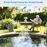 Biling 12W Solar Fountain with Battery Backup 300L/H 10 Nozzles view 2