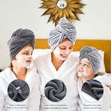 ROSSHINE Microfibre Hair Towel Wrap 3 Pack 65x25cm Turban Quick Dry view 2