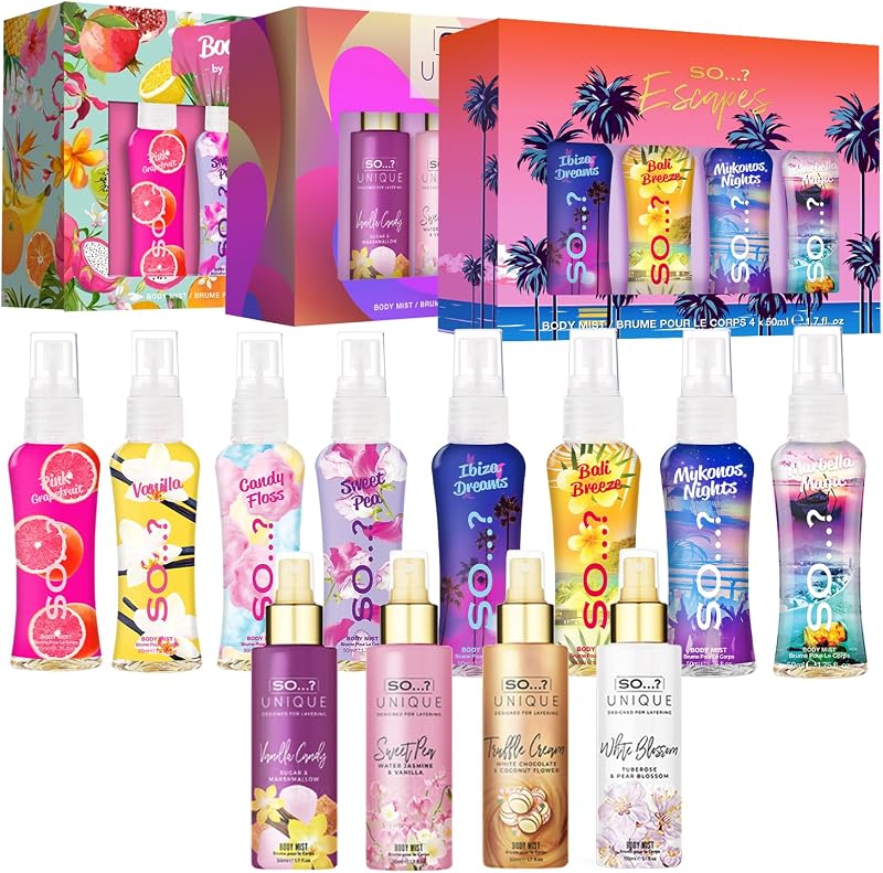 SO…? So…? Summer Escapes Body Mist Bundle 4x50ml Pack of 3