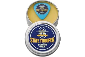 STATE TROOPER STACHE WAX Mustache Wax - Medium Hold - Citrus Scent - One Ounce Tin
