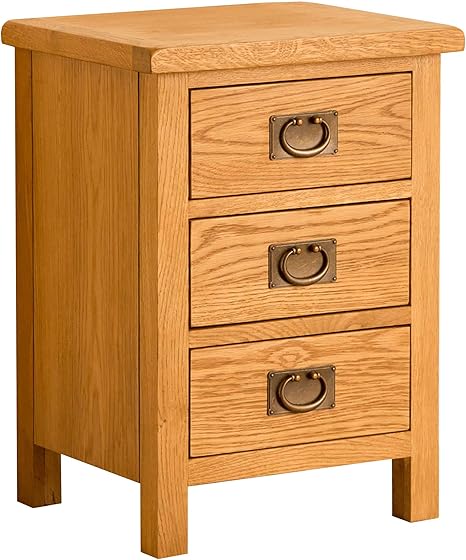 Roselandfurniture Lanner Oak Bedside Table Cabinet Amazon Co Uk Electronics