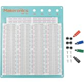 Makeronics 3220 Tie-Points Solderless Breadboard | with Blue Aluminum Back Plate Compatible with Circuit/Arduino/Raspberry Pi Prototyping