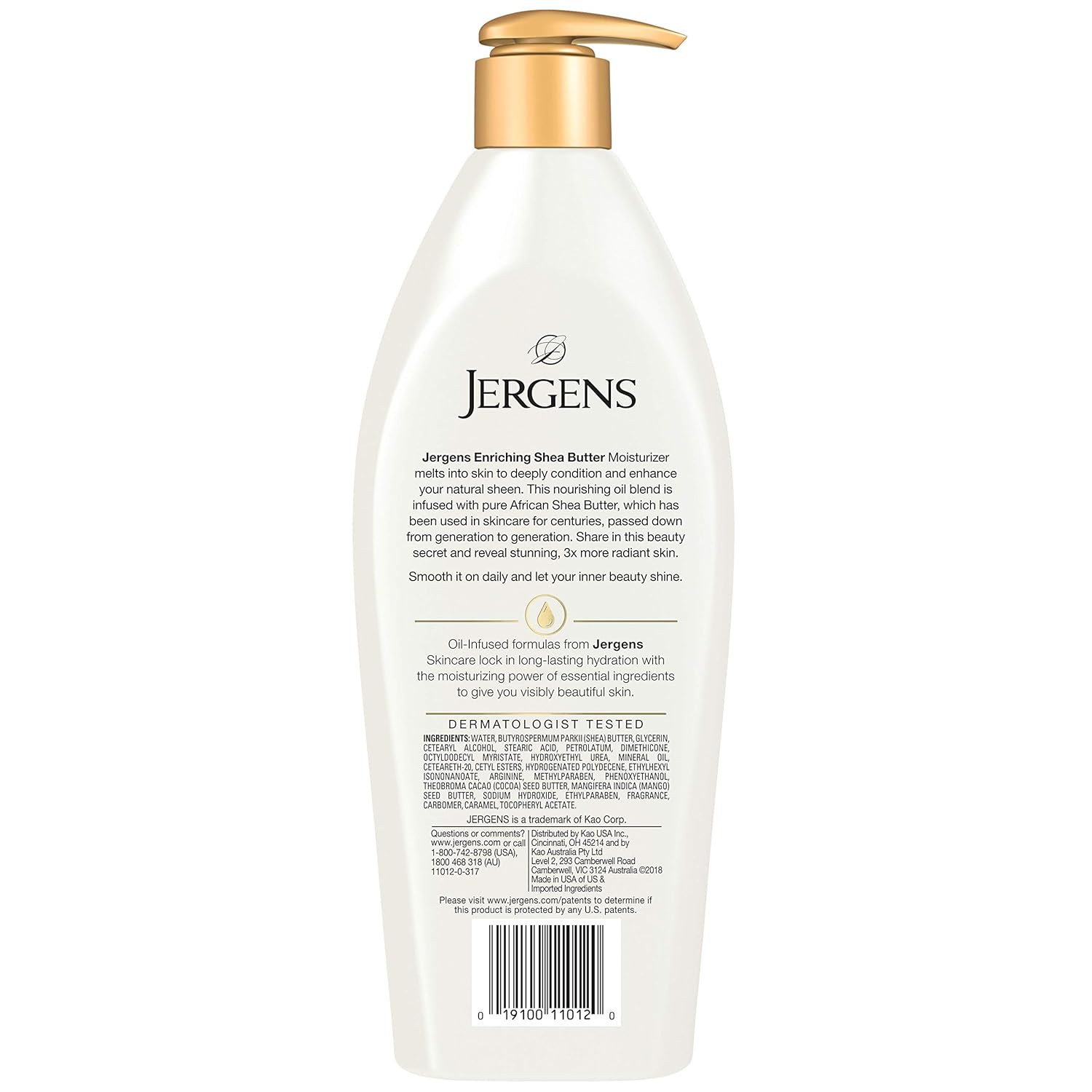Jergens Shea Butter Deep Conditioning Moisturizer, 26.5 Fl Oz (Pack of 1) (Packaging May Vary) : Body Lotion : Beauty