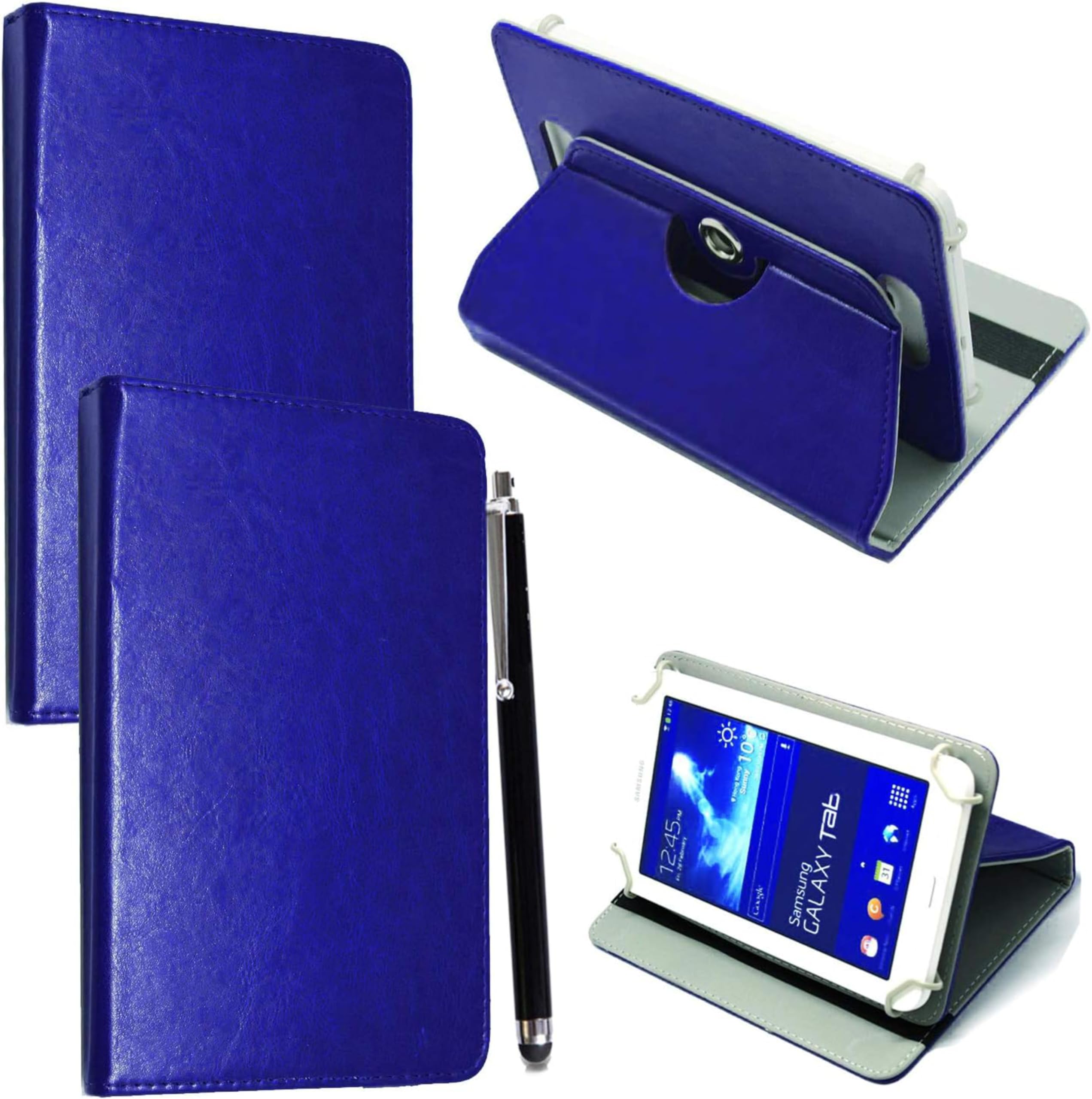 7inch Tablet Case - Universal PU Leather Stand Folio Case Cover for All 6",6.8",7" Tablets, Fit for Kindle eReaders Fire Tablet- Kobo/Voyaga/Lenovo/Sony E-Book/iPad Mini 5 4 3 2 1 (Blue)