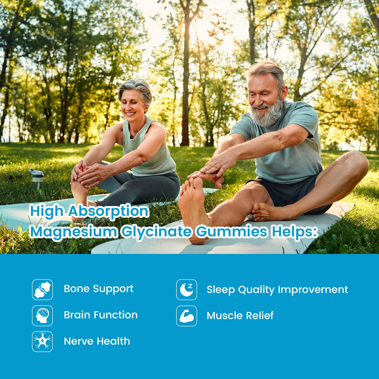 inGreens 1000mg High Absorption Magnesium Glycinate Gummies for Adults & Kids - Chewable Magnesium Supplement for Calm, Sleep, Muscle Relief, Nerve Support - 120 Gummies, 60 Day Supply