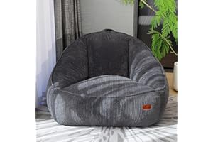 UODERS Bean Bag Chair for Adults & Kids, Giant Plush Corduroy Beanbag Sofa with Filling, Comfy Chairs with Handle for Living 