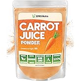XPRS Nutra 100% Natural Carrot Juice Powder - Pure Carrot Powder from The USA - Ideal for Juice and Smoothie - High in Vitami