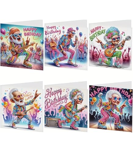 Focart DIY Diamond Painting Greeting Card Kit - 6 Cards With Envelopes - View #6
