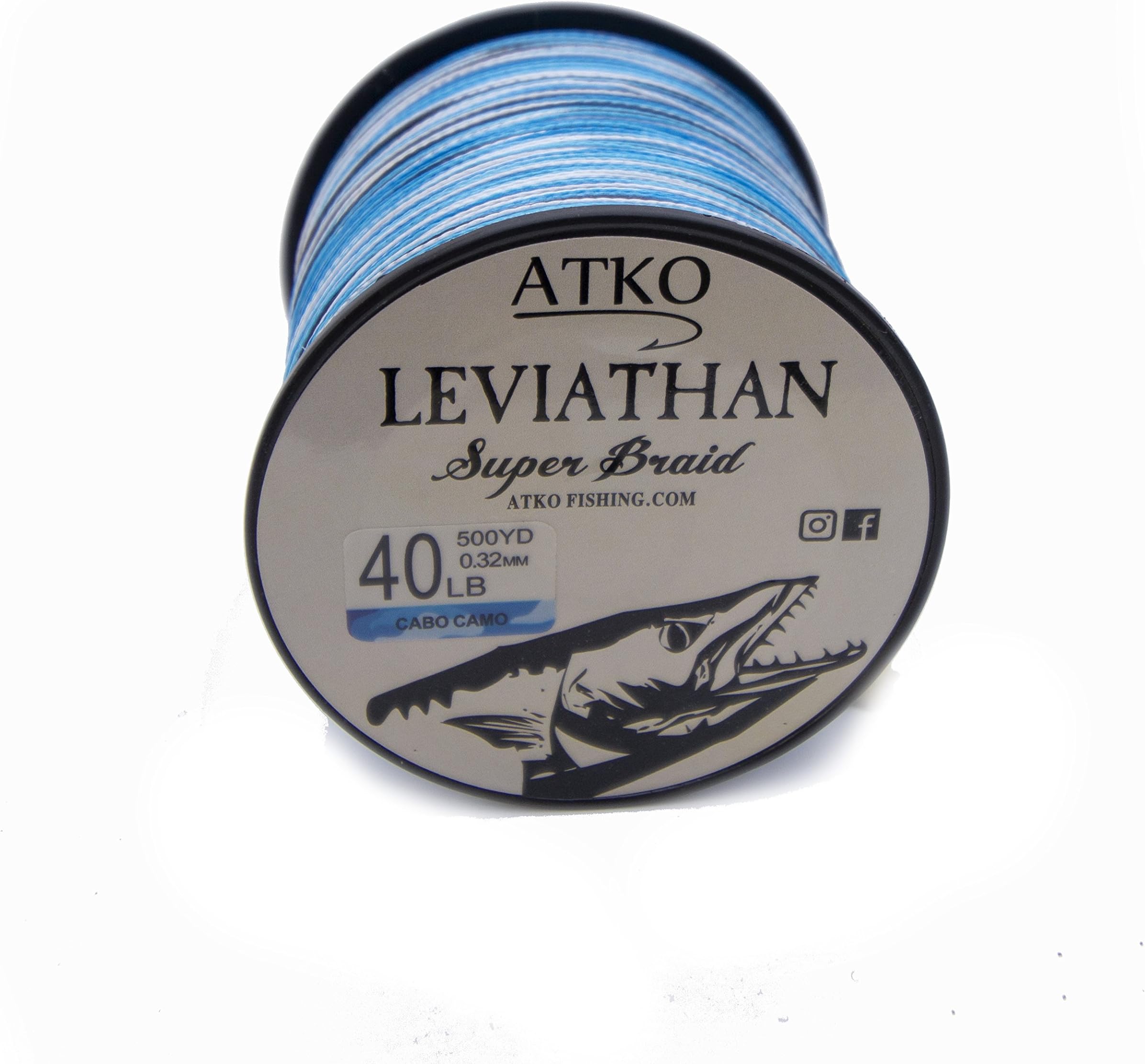 Atko Leviathan Braided Fishing Line- Premium Performance Super Braid 8-100lb 125yds/500yds/1000yds