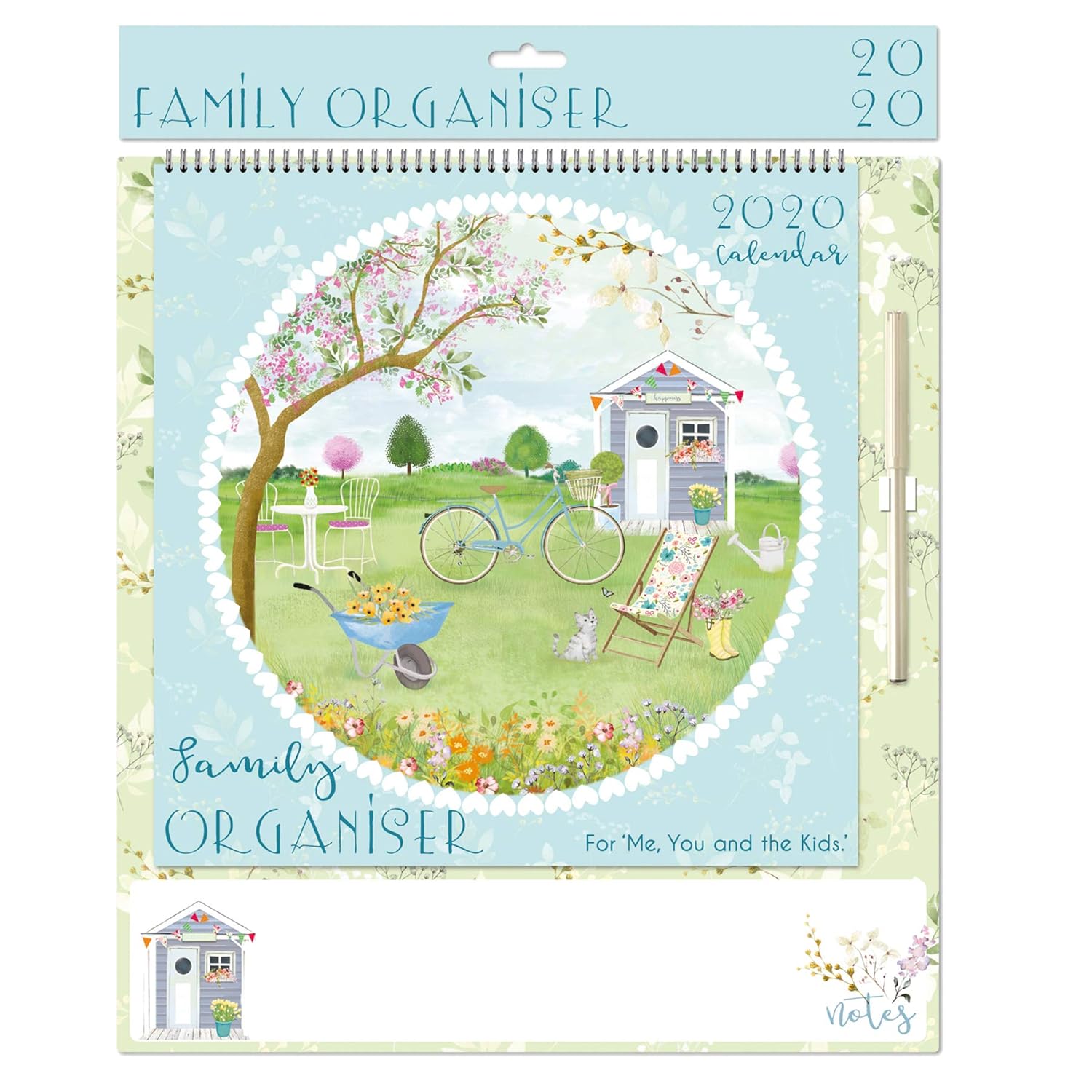 2020 Family Organiser Calendar With Note Board And Pen Garden Shed 2020-family-organiser-calendar-with-note-board-and-pen-garden-shed