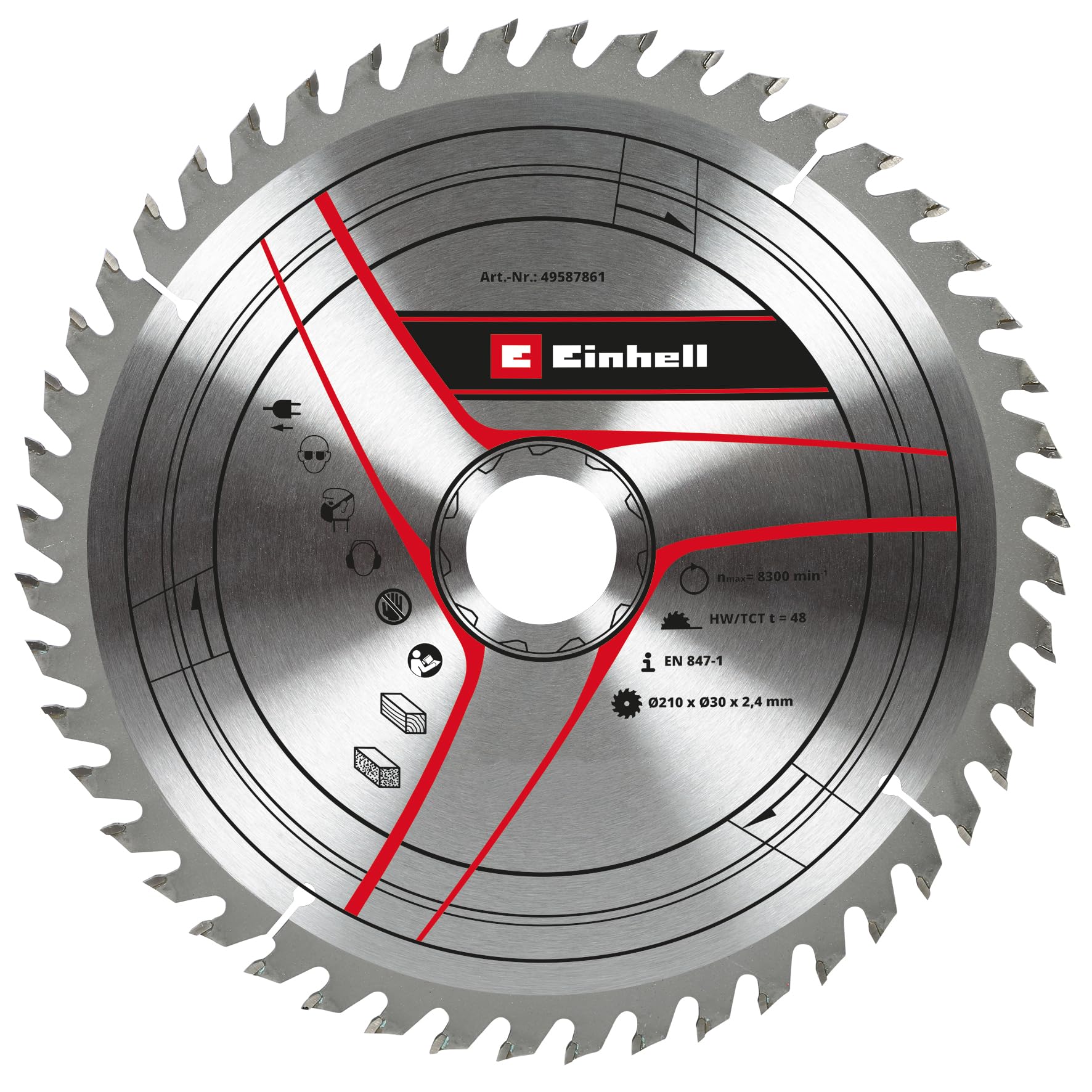 Einhell TCT Circular Saw Blade 210mm 48T 30mm