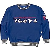 Blue 84 NBA Officially Licensed Varsity Rib Crewneck Sweatshirt Twill Embroidery