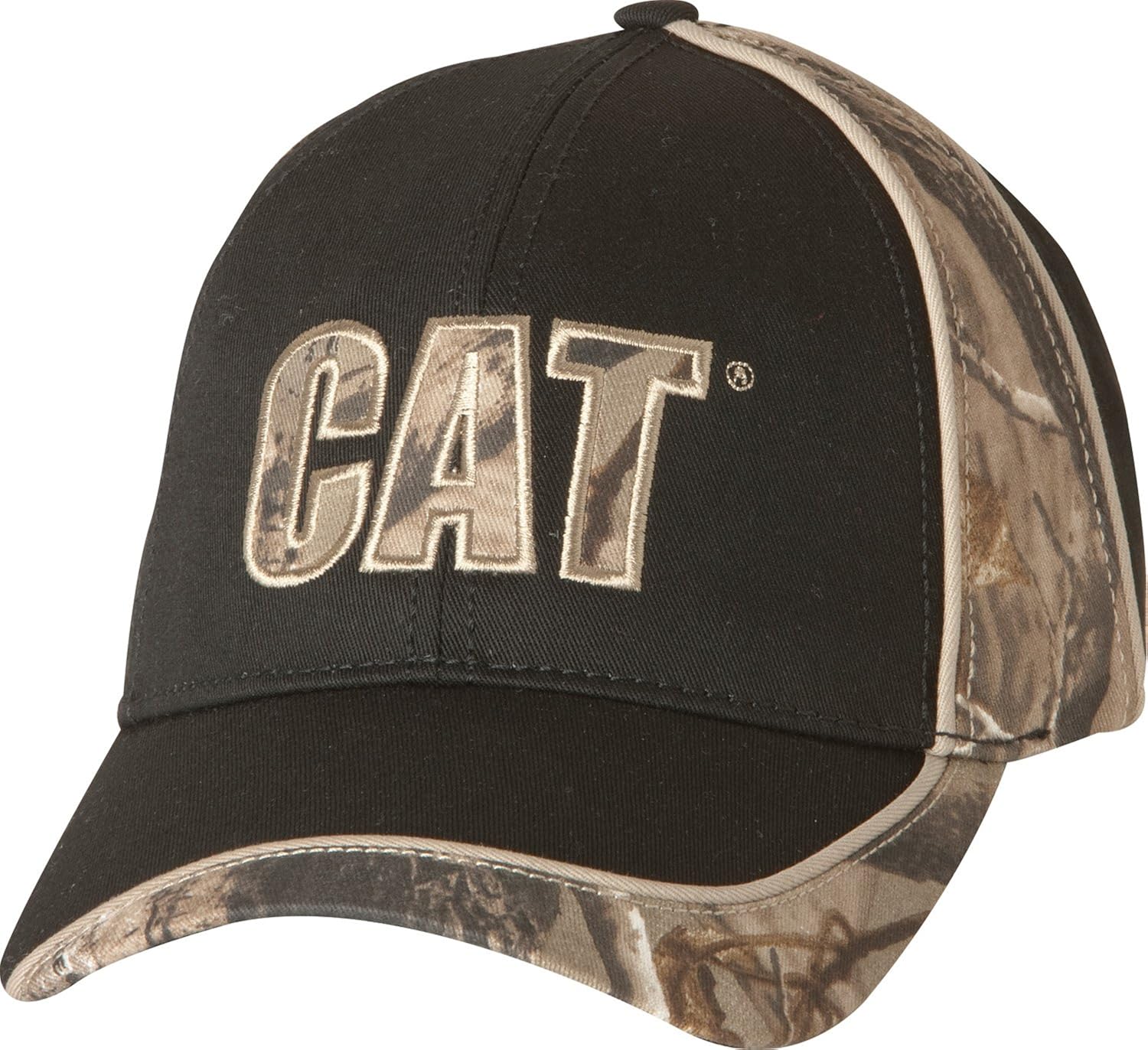 Caterpillar Men's Camo Panel Cap, Black, One Size at Amazon Men’s