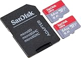 SanDisk Ultra 64GB microSDHC UHS-I Card with Adapter (2-Pack)