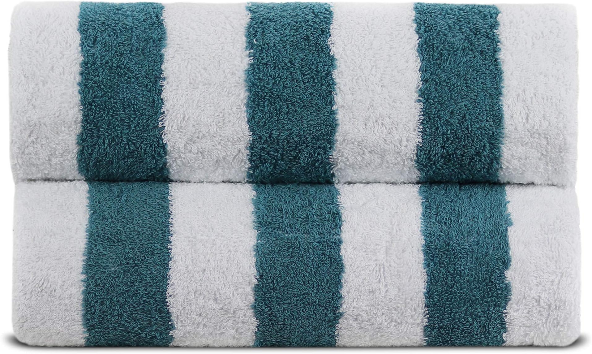 BC BARE COTTON Collection Luxury Hotel & Spa 100% Turkish Cotton Pool Beach Towels-Sea Green-Cabana-Set of 2
