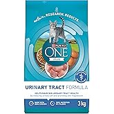 Purina ONE +Plus Dry Cat Food, Urinary Tract Formula Chicken - 3 kg Bag