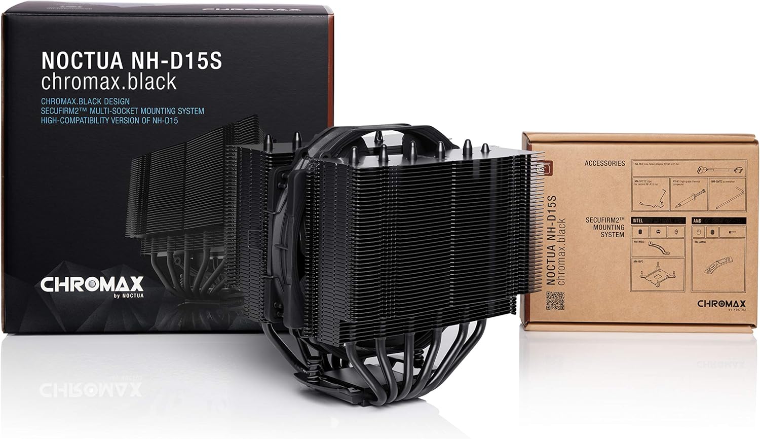Noctua NH-D15S chromax.black, Premium Dual-Tower CPU Cooler with NF-A15 PWM 140mm Fan (Black) - Image 5