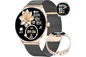 LIGE Ultra-Thin Smart Watch for Women(Answer/Make Calls),1.43" Always-on Display Smart Watch with Waterproof/Heart Rate,Clori