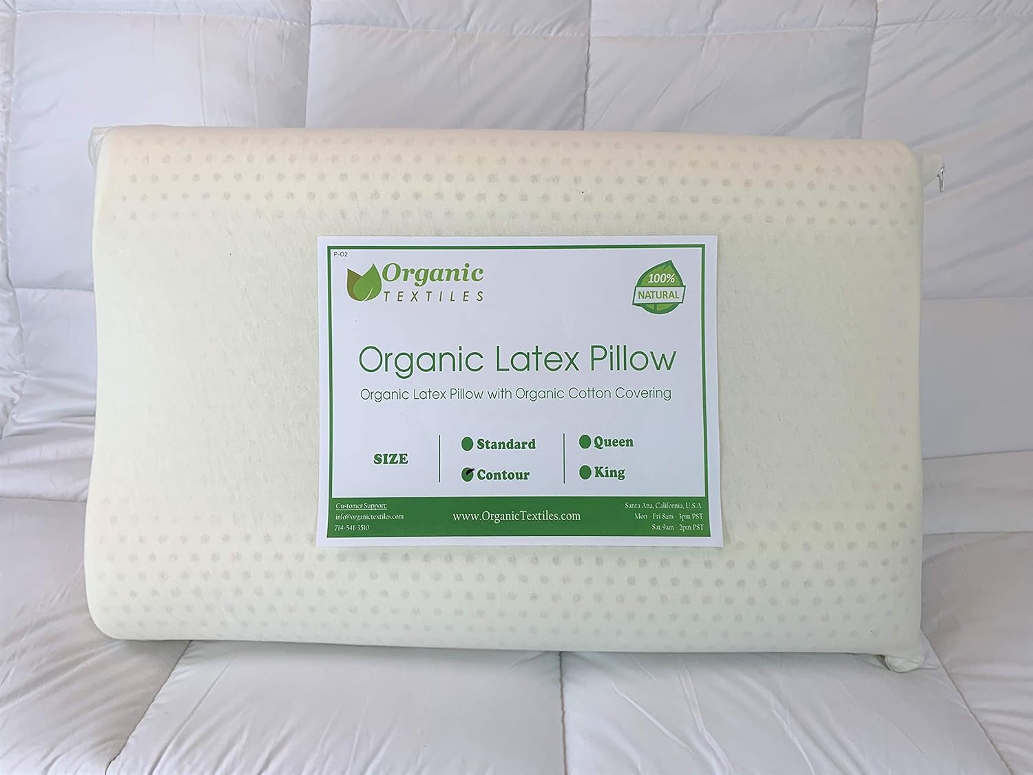 Amazon Com 100 Organic Latex Contour Pillow For Neck Pain
