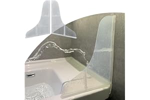 Mofason Silicone Shower Splash Guard, Clear Bathtub Corner Splash Guard, Bathroom Shower Water Guard Can Be Used in Washbasin, Tubs, Sinks Etc - 2Pack