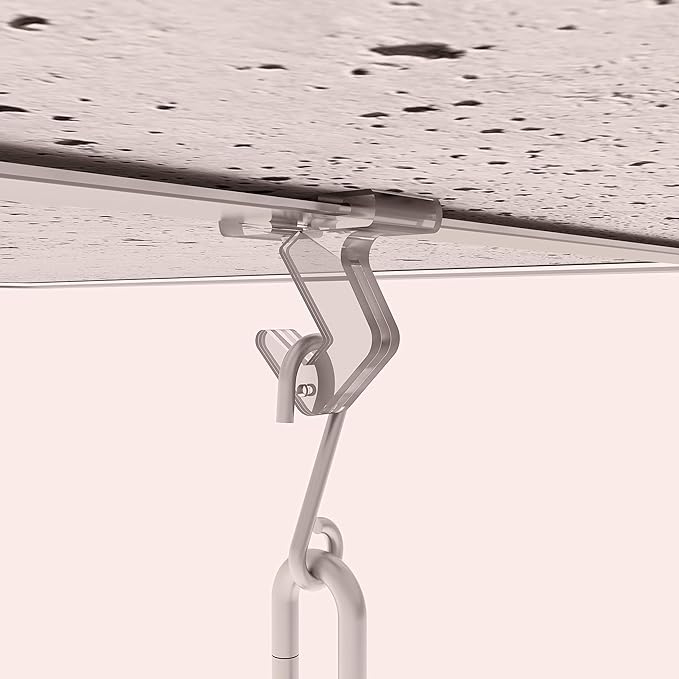 15 Clear Ceiling Hooks for Office,Classroom,Library and