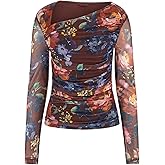 Guess Womens Eco Long Sleeve Bernardette Top