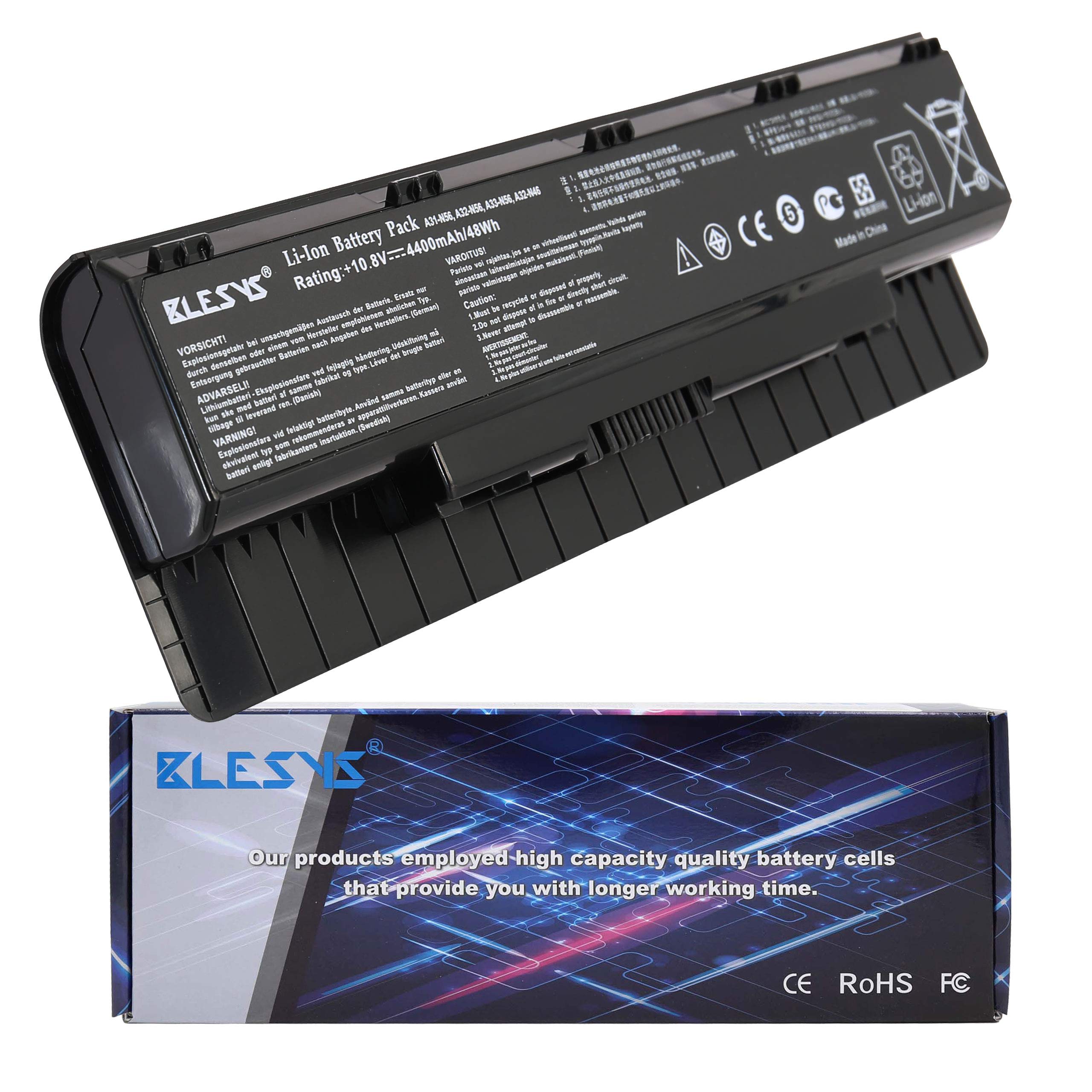 BLESYS Laptop Battery Replace for ASUS A32-N56 Battery