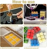 ASelected Wax Melt Molds 100 Pcs 6 Cavity Clear Plastic Clamshell Tray view 3