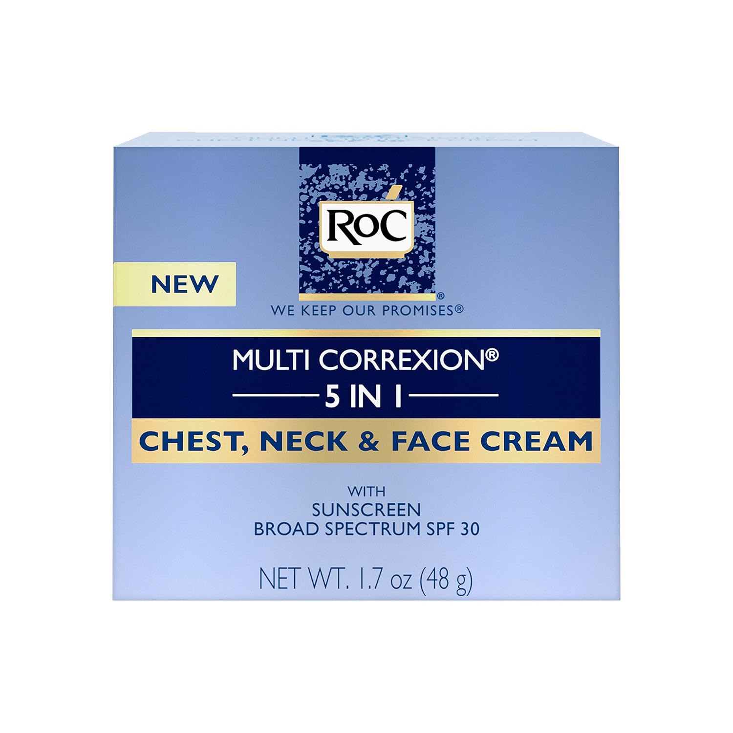 Roc Multi Correxion 5 in 1 Chest, Neck & Face Cream with SPF 30, Hexyl-R Complex & Vitamin E, 1.7 Ounces: Beauty