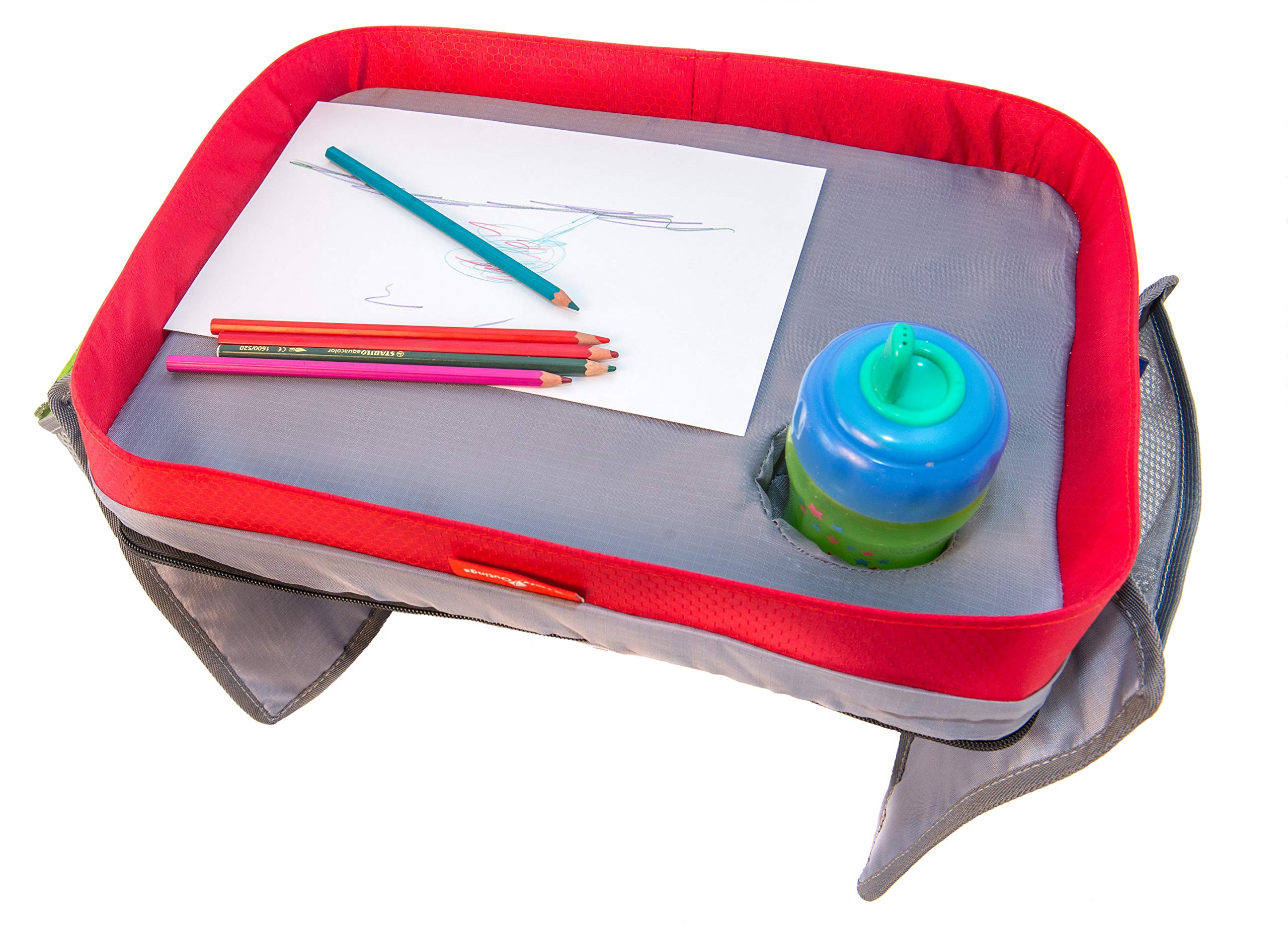 Kids Travel Lap Tray By RazzTots Children’s Portable Lap Activity Desk With Cup