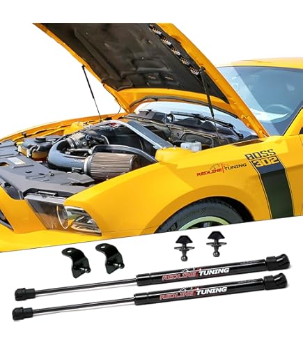 Redline Tuning Hatch Strut Replacement - Black Gas Shocks For 1979-1993 Ford Mustang Hatchback
