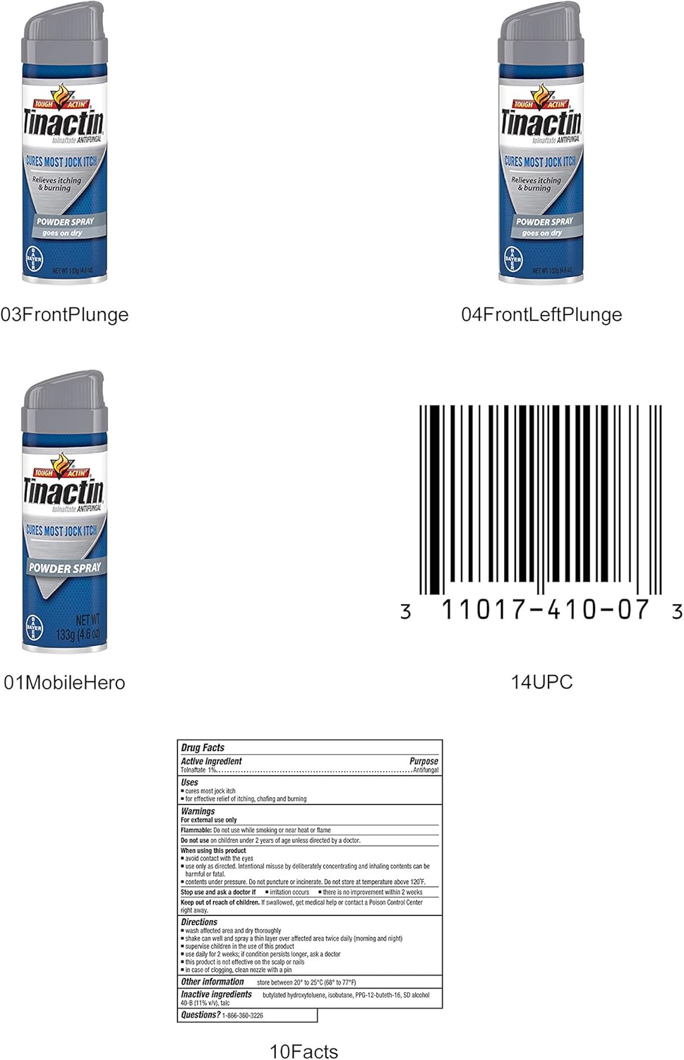 Tinactin Antifungal Powder Spray 4.6oz (Pack of 4): Health & Personal Care