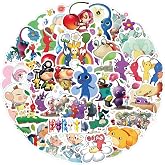 Pikmin Stickers 100pcs Cute Cartoon Aesthetic Stickers for Teens Laptops,Waterproof Vinyl Decals for Adult Water Bottle Computer Skateboard Phone Luggage