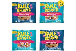 Rule Breaker Vegan & Gluten Free Cookies | Birthday Cake & Chocolate Chip | Plant-Based, Top 11 Allergen-Free | Soft-Baked, Great Snacks for Kids & Adults, Individually Wrapped (Pack of 4)