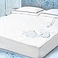 Sunflower Cooling Quilted King Mattress Protector, Mattress Pad King Chill Soft, King Mattress Cover Waterproof, 18-22" Extra Deep Pocket Thin Version, Machine Washable Durable