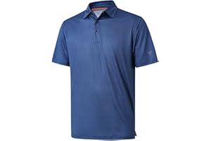 M MAELREG Golf Shirts for Men Dry Fit Short Sleeve Print Performance Moisture Wicking Polo Shirt