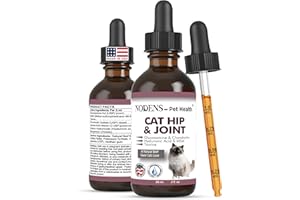 NODENS - PET HEALTH NODENS Cat Hip and Joint Liquid Glucosamine for Cats with Chondroitin – 100% Natural Cat Joint Supplement for Cats Pain Relief Anti-inflammatory for Improved Joint Flexibility and Mobility 59ml