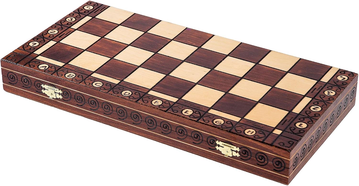 SQUARE - Wooden Chess Set - AMBASADOR LUX - 52 x 52 cm - Chessboard & Chess Pieces - Image 5