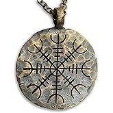Baldur Jewelry - Ancient Aegishjalmur Helm of Awe Viking Norse Protection Necklace Pendant Amulet - Talisman Necklace Protection - Viking Jewelry Gift - Viking Protection Pendant - Protection Jewelry