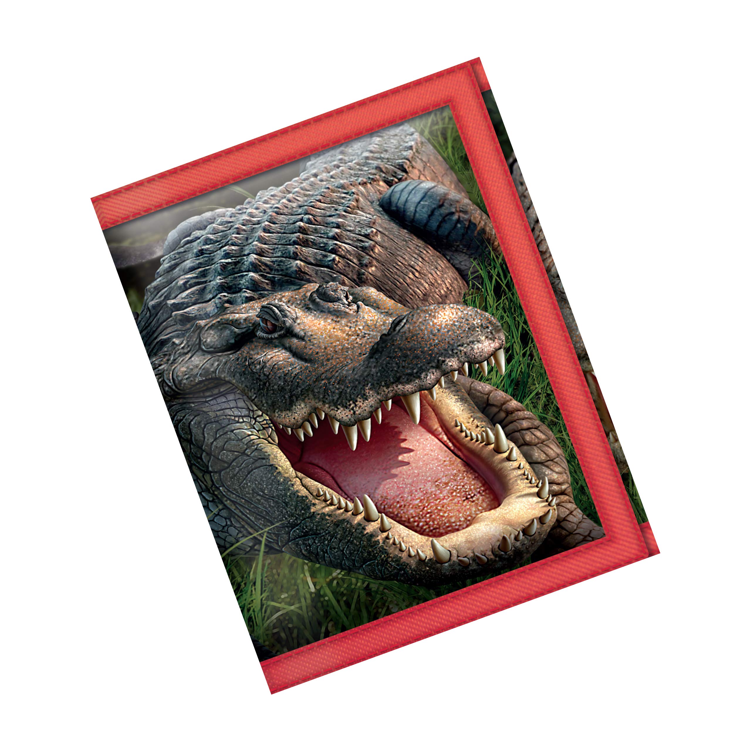 3D LiveLife Wallets - Gator Bog from Deluxebase. Cool Lenticular Alligator Trifold Wallet with Zipper, Coin Pocket, Keyring and Card Holder. Animal Themed Small Gifts for Men and Women.