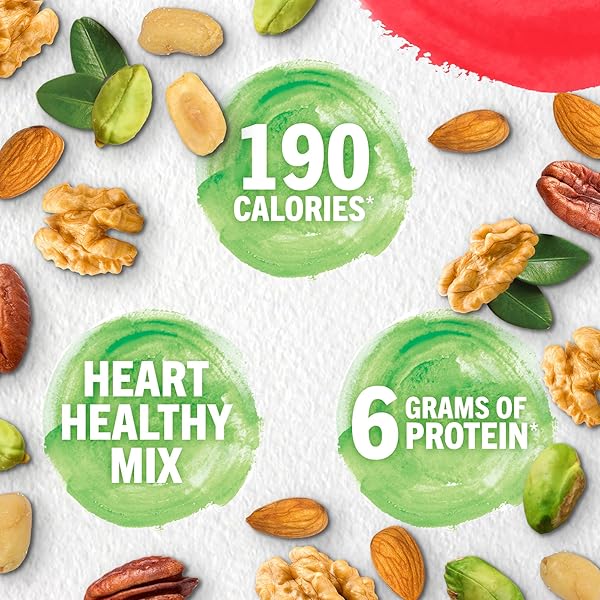 PLANTERS NUT-RITION HEART HEALTHY MIX WITH WALNUTS, 7.5 OZ BOX (CONTAINS 7 INDIVIDUAL POUCHES) – ON-THE-GO/ WORK/SCHOOL SNACK AND ACTIVE LIFESTYLE SNACK – GREAT CAMPING SNACKS – KOSHER