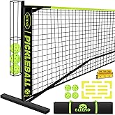 Bltend Portable Pickleball Net Set, 22FT Regulation Size Pickle Ball Net | Pickle Ball Net Set System with Ball Collector, Court Marker &amp; Tape Measure, for Indoor Outdoor Driveway Garages Backyard Use