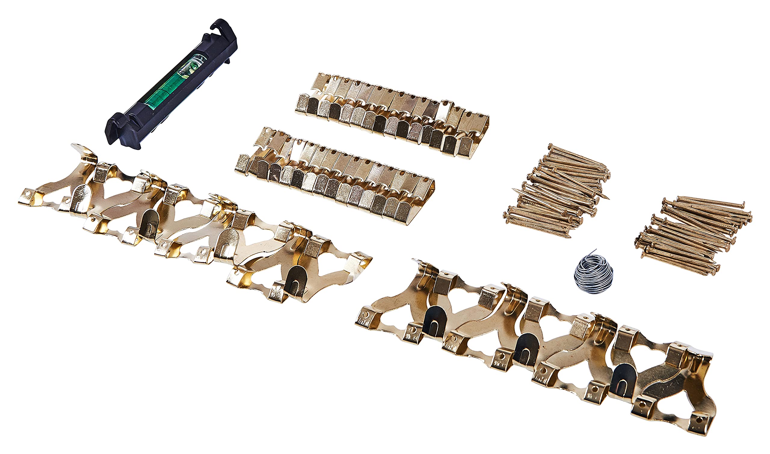 Amtech S5165 Picture Hanging Kit with Picture Hooks, Nails, Hanging Wire and Spirit Level 117pc