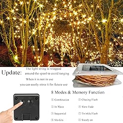 Joomer Solar Fairy Lights, 2-Pack Total 80FT 240LED