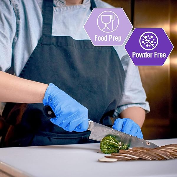 MED PRIDE SINGLE USE NON STERILE NITRILE VINYL BLEND GLOVES, POWDER, LATEX, RUBBER FREE DISPOSABLE NURSE GLOVES FOR MEDICAL, COOKING, CLEANING (X-LARGE 100)