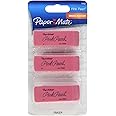 Papermate Eraser Pink 3pk Size 3pk Papermate Eraser Pink 3pk