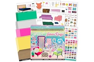 Fashion Angels Interior Design Sticker Stylist Set, Includes 20 Style Boards, 14 Sticker Sheets & 550+ Aesthetic Room Decor Stickers, Ideal for Kids & Girls