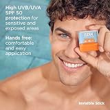 ISDIN Fotoprotector Invisible Stick SPF 50 Face Sensitive Areas Water Sweat view 4