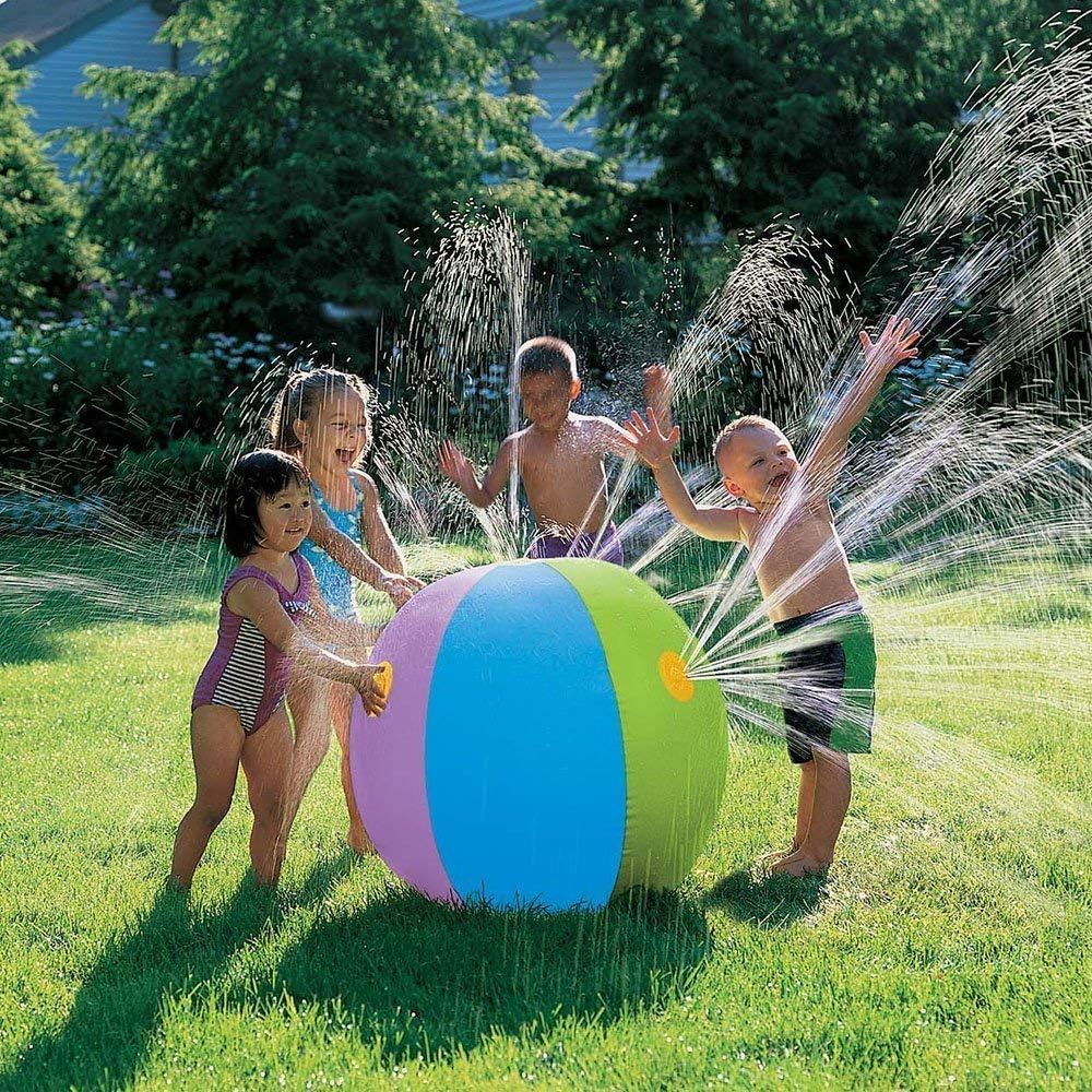 EXSPORT Ultimate Beach Ball Sprinkler Outdoor Colorful Water Spray Ball Outdoor Swimming Pool Beach Use