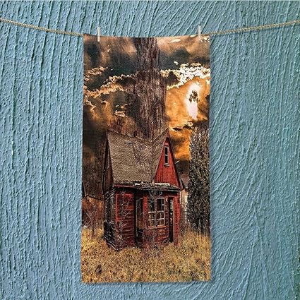 Amazon Com Towel Bar Scenery Scary Movie Themed Abandoned In Pale